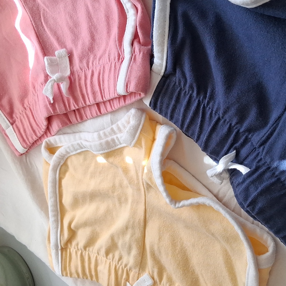 Colorful OshKosh B'gosh Kids' Shorts Trio - Pink, Yellow,and Navy - Picture 4 of 5